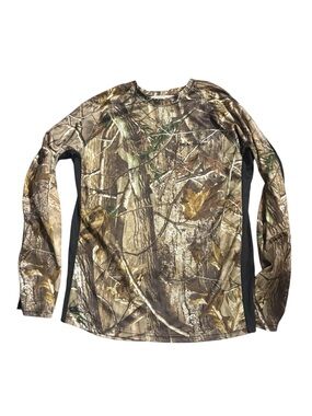 Women’s Medium Long Sleeve Realtree Camo Shirt - Brown/Green